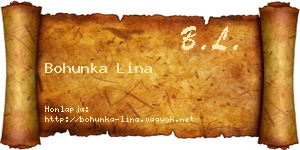 Bohunka Lina névjegykártya